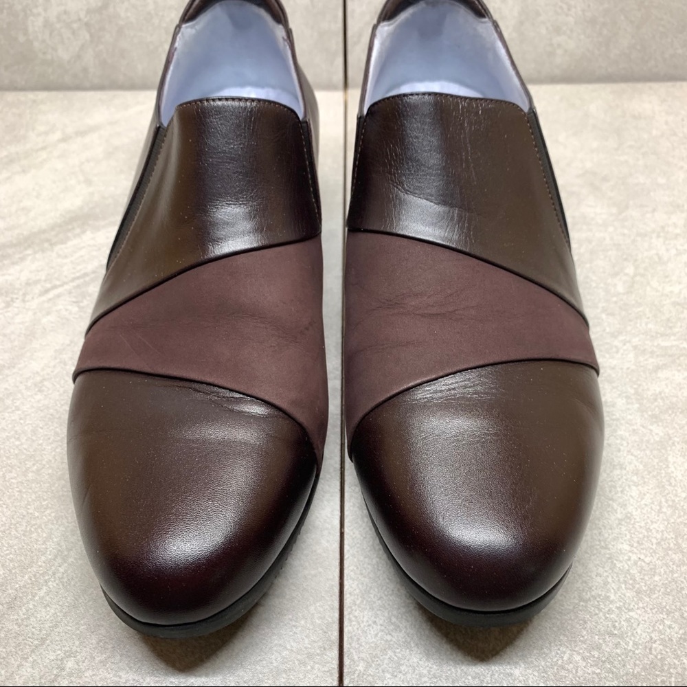 BeautiFeel dark brown leather slip on loafers 41 - Picture 3 of 14